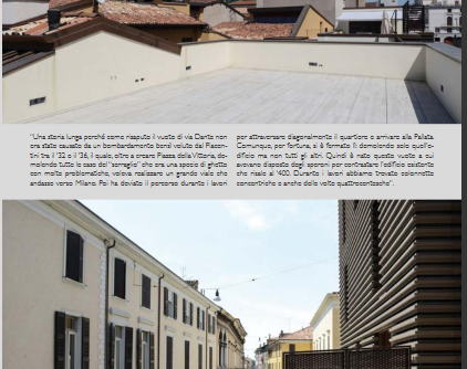 Intervento di ristrutturazione sito in Via Dante (Brescia) realizzato con strutture a secco. Foto concesse da "Qui Brescia Magazine"
